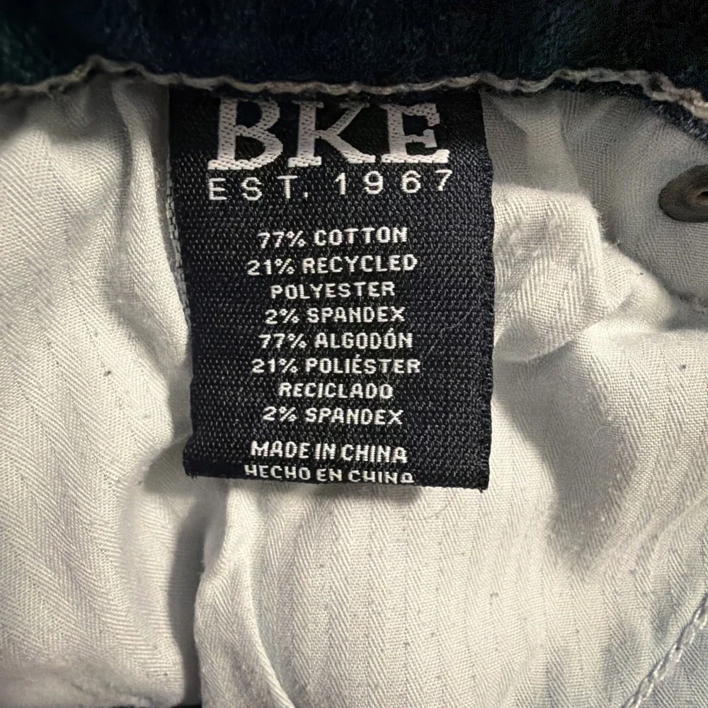 BKE Buckle Men's‎ Sz 34x32 Jake Blue Denim Stretch Jeans, Distressed GUC!